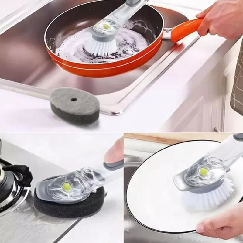 Escova de Limpeza com Dispenser de Sabão