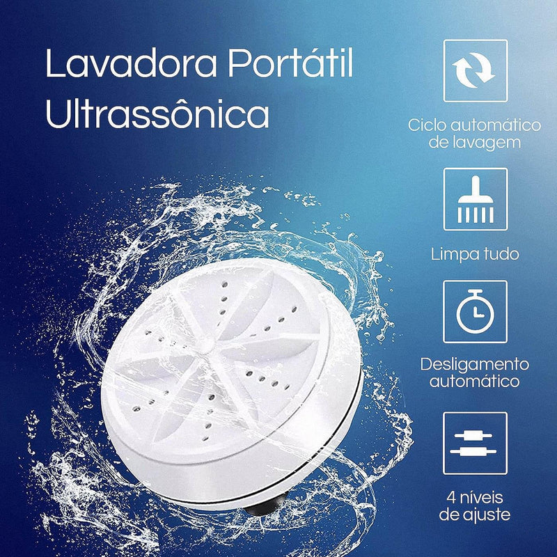 Máquina de Lavar Louças e Roupas Portátil USB LavaMax®